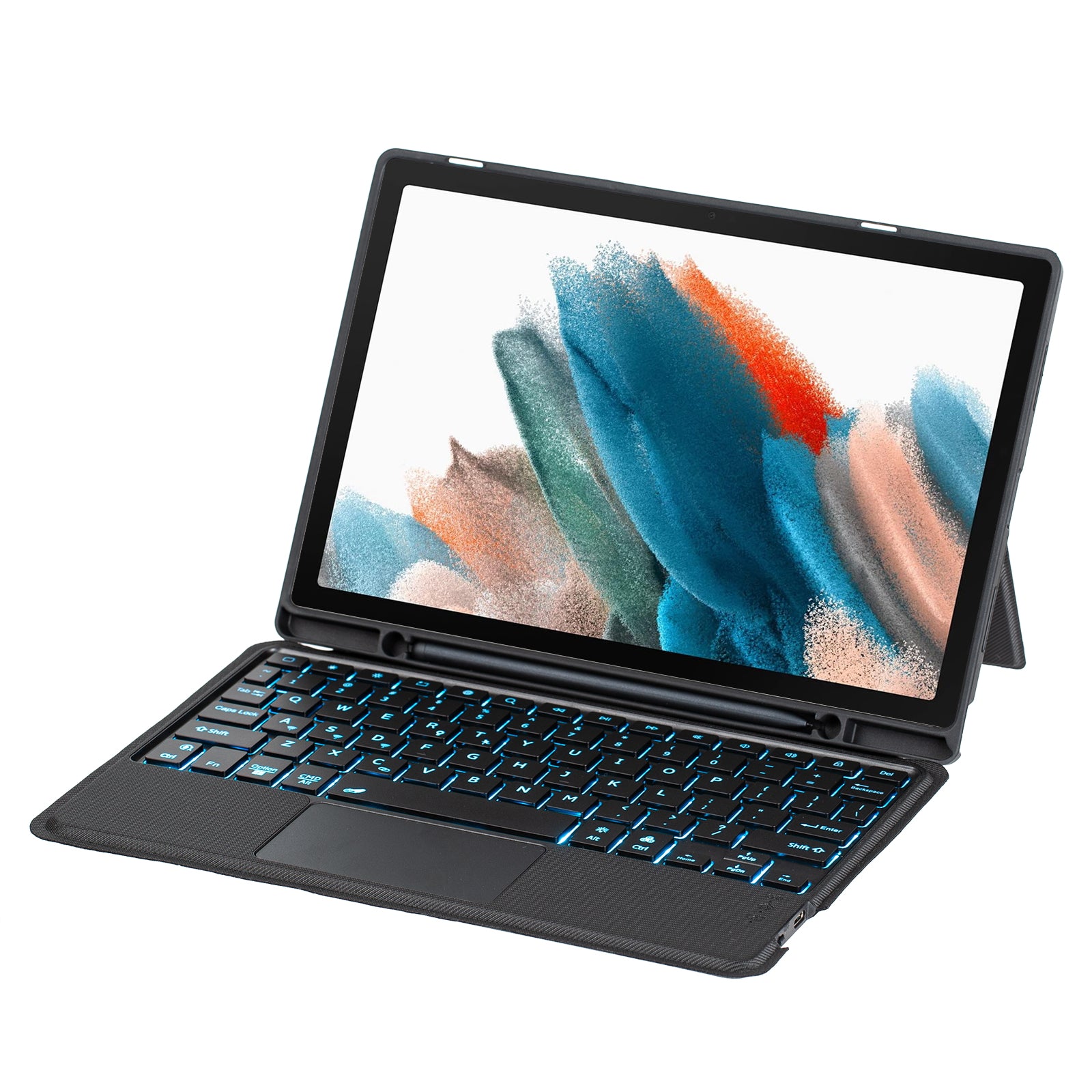 TA08B-AS pro Samsung Galaxy Tab A8 10.5 (2022) / A8 10.5 (2021) 2v1 Bluetooth klávesnice Smart Tablet Case Stojan s držákem pera / touchpadem TA08B-AS pro Samsung Galaxy Tab A8 10.5 (2022) / A8 10.5 (2021) 2v1 Bluetooth klávesnice Smart Tablet Case Stojan s držákem pera / touchpadem